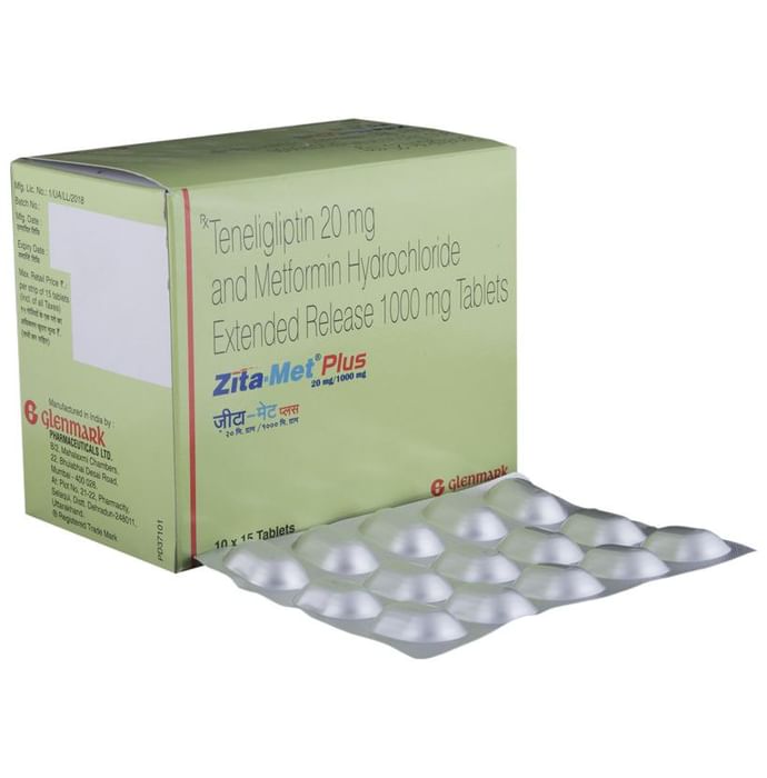 Zita-Met Plus 1000mg/20mg Tablet ER