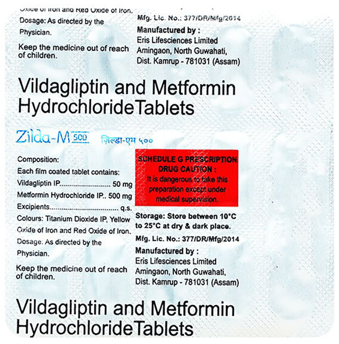 Zilda M 500mg/50mg Tablet