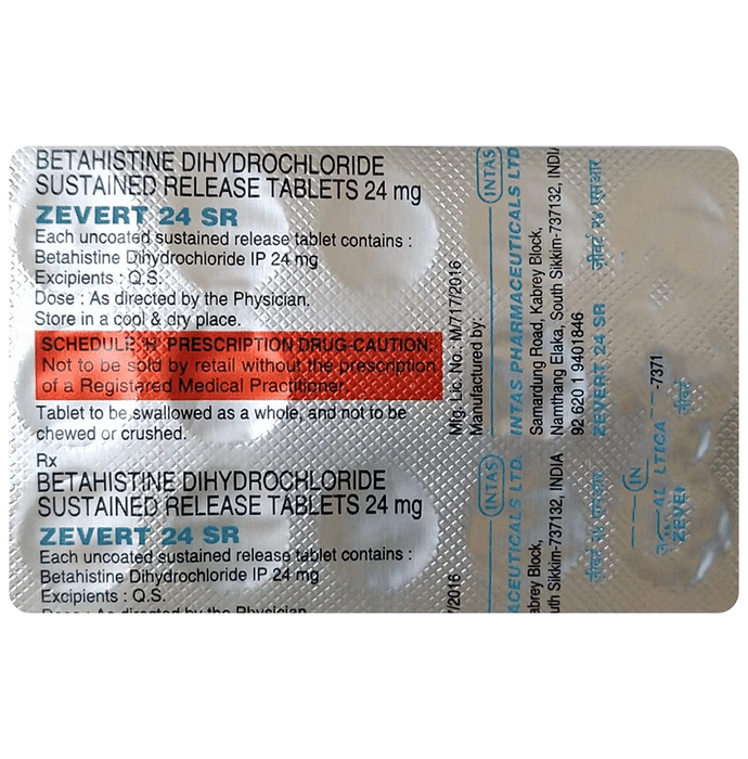 Zevert 24 SR Tablet