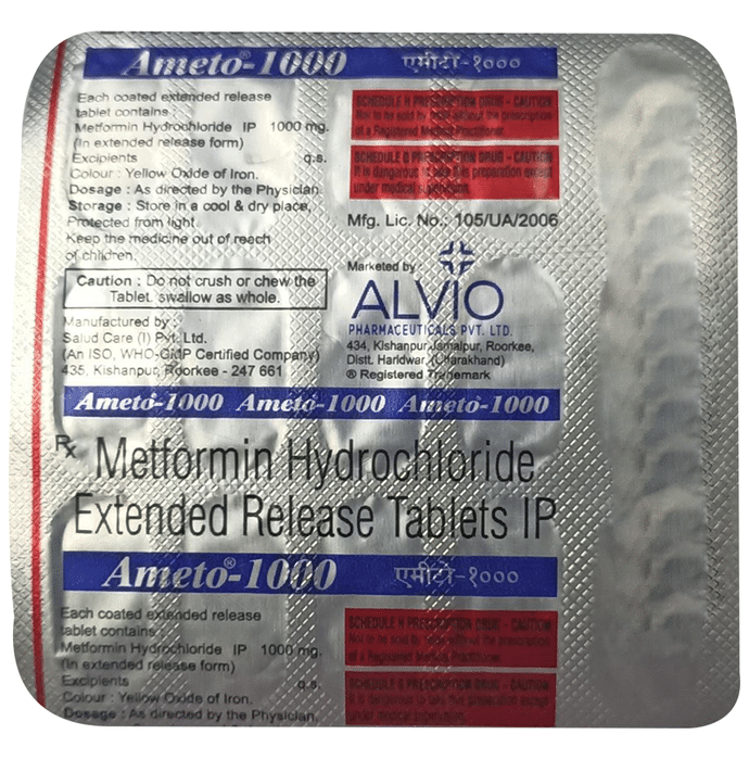 Ameto 1000 Tablet ER