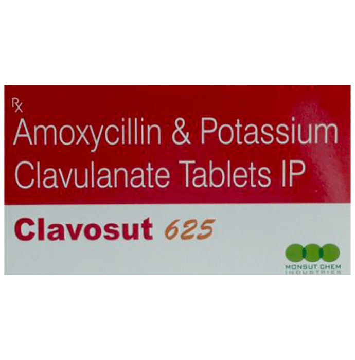 Clavosut 500mg/125mg Tablet