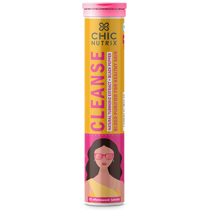 Chicnutrix Cleanse Natural Turmeric Extract+Black Pepper Effervescent Tablet Delicious Mango
