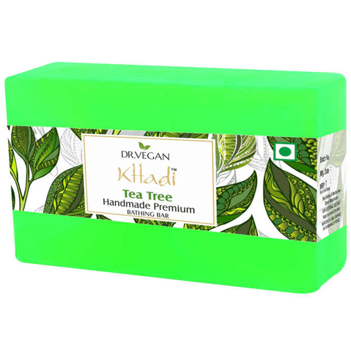 Dr. Vegan Khadi Handmade Premium Bathing Bar Tea Tree