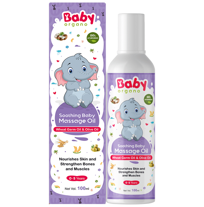Baby Organo Soothing Baby Massage Oil for 0-5 Years Wheatgerm Oil & Olive Oil