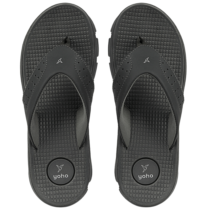 Yoho Lifestyle Extra Soft Comfortable and Anti Skid Slippers for Men with Arch Support 9 Monsoon Grey