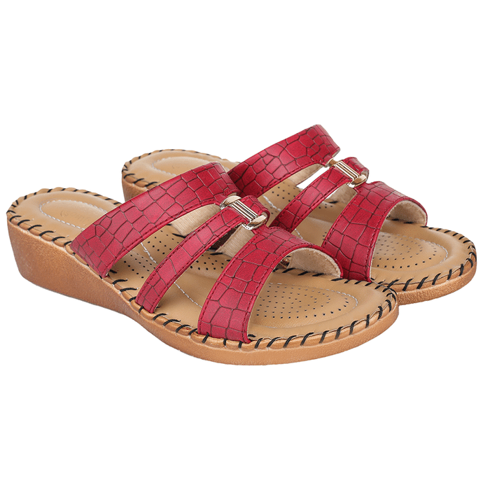Trase Doctor Ortho Slippers for Women 5 UK Cherry 075