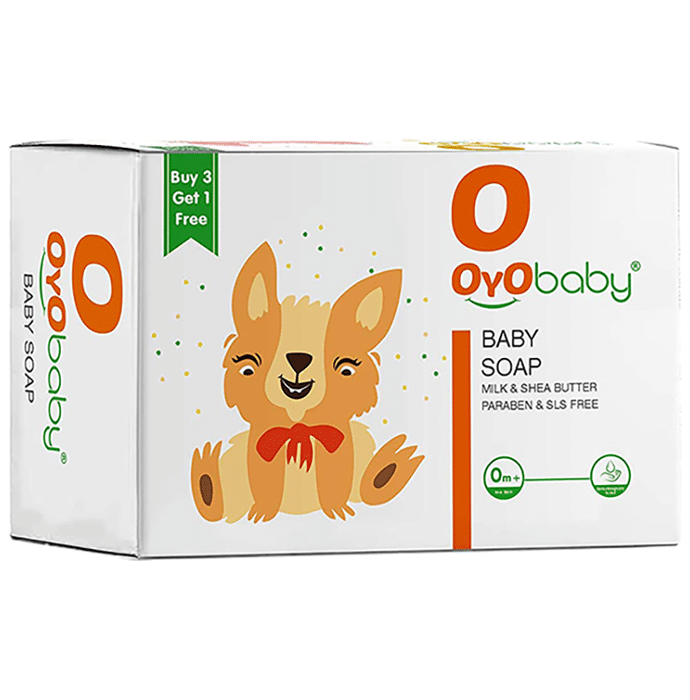 Oyo Baby Milk & Shea Butter Baby Soap (75gm Each) Buy 3 Get 1 Free