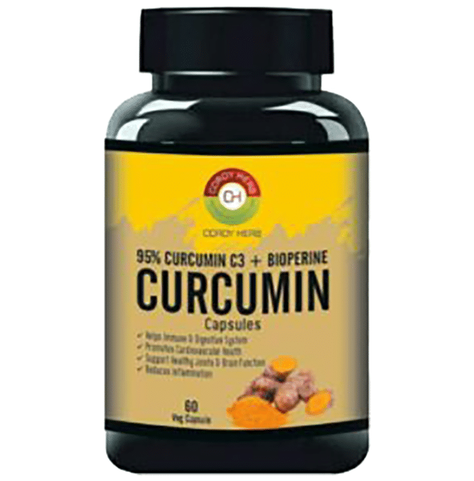 Cordy Herb 95% Curcumin C3 + Bioperine Curcumin Veg Capsule