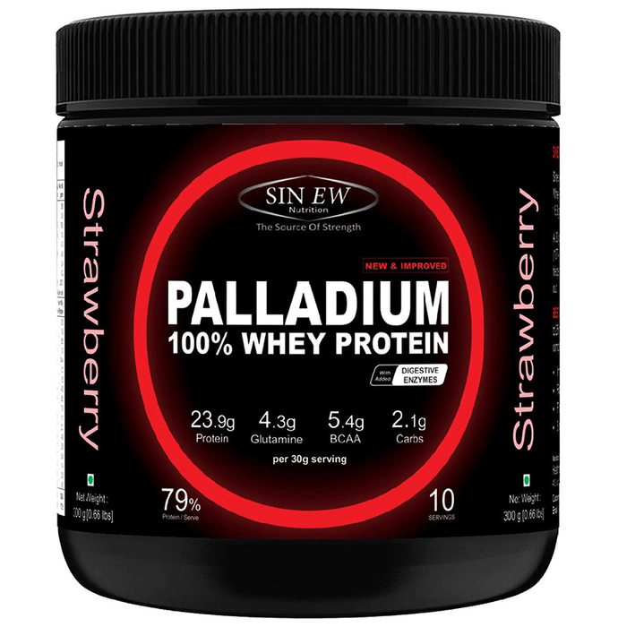 Sinew Nutrition Palladium 100% Whey Protein with Digestive Enzymes Strawberry
