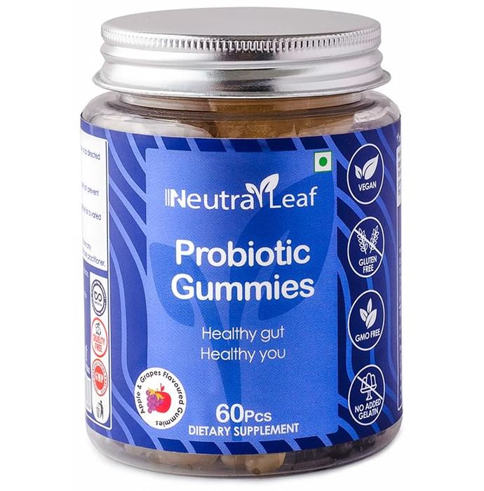 NeutraLeaf Probiotic Gummies with Bacillus Coagulans Apple & Grapes