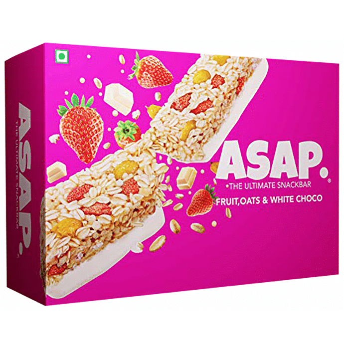 ASAP. The Ultimate Snackbar (35gm Each) Fruit,Oats & White Choco