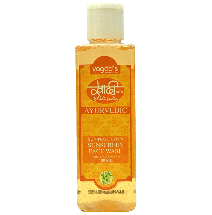 Vagad's Khadi India Natural Sunscreen Face Wash with Lemon & Orange