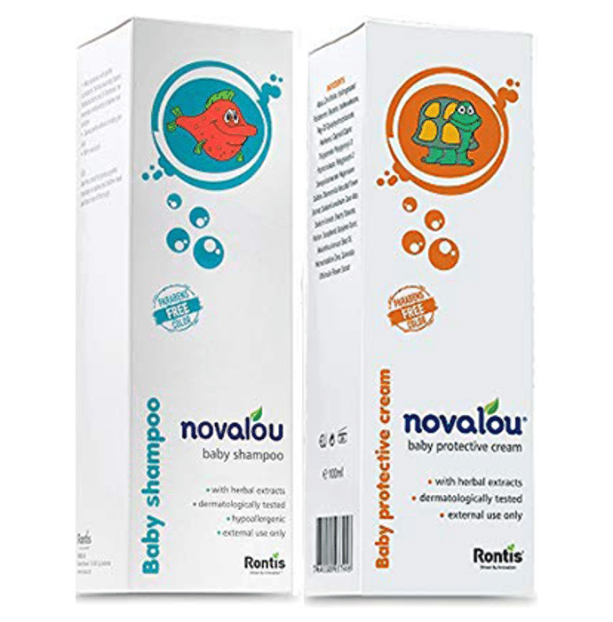 Novalou Combo Pack of Baby Protective Cream and Baby Shampoo
