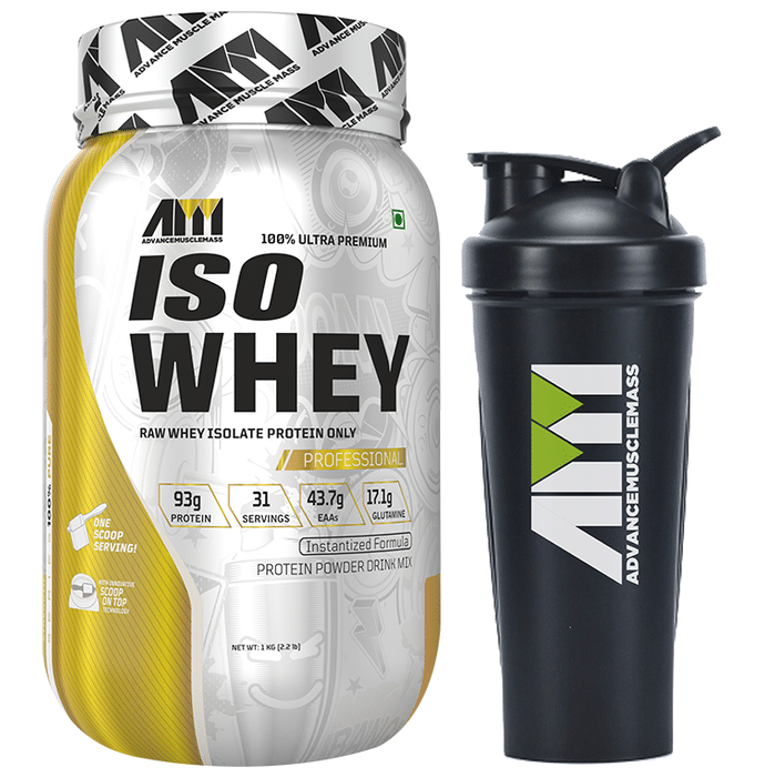 Advance MuscleMass 100% Ultra Premium Iso-Whey Powder with Shaker 700ml