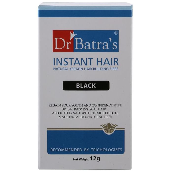 Dr Batra's Instant Hair Natural Keratin Hair Building Fibre Black