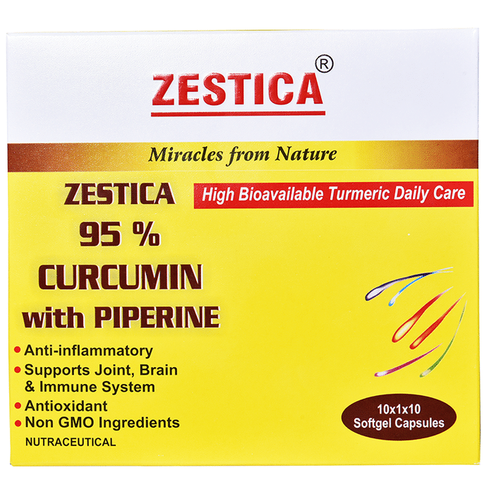 Zestica 95% Curcumin with Piperine Softgel Capsule Buy 1 Get 1 Free