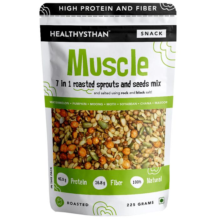 Healthysthan Muscle 7 in 1 Roasted Sprouts and Seeds Mix Snacks