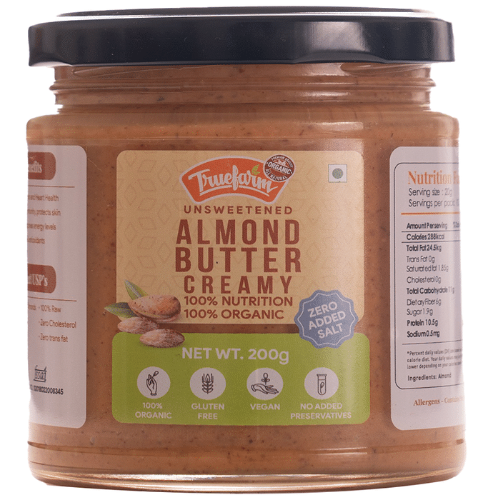 Truefarm Unsweetened Almond Butter Creamy