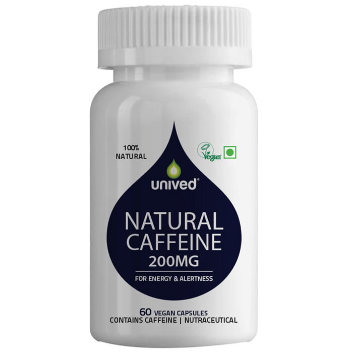 Unived Natural Caffeine 200mg Vegan Capsule