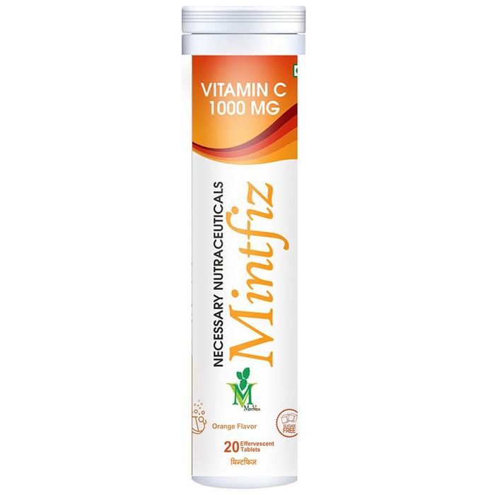 Mint Veda Orange Sugar Free Mintfiz Vitamin C 1000mg Effervescent Tablet