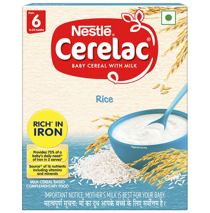 Nestle Cerelac Baby Cereal with Milk from 6 to 24 Months Rice