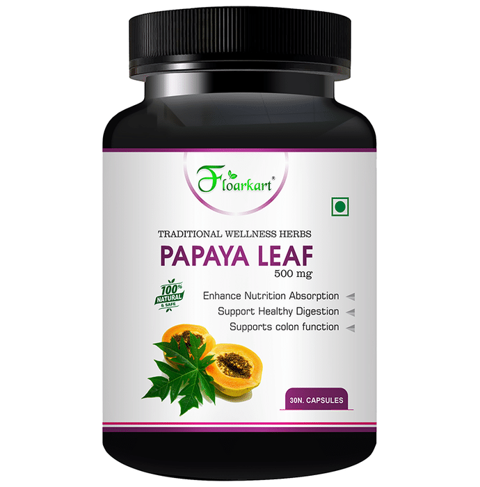 Floarkart Papaya Leaf 500mg Capsule