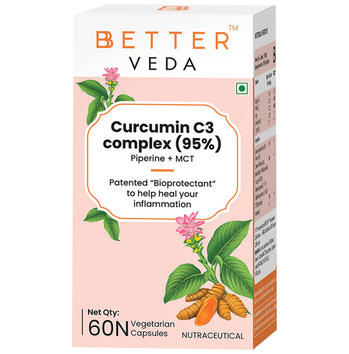BBetter Veda Curcumin C3 Complex (95%) Vegetarian Capsule