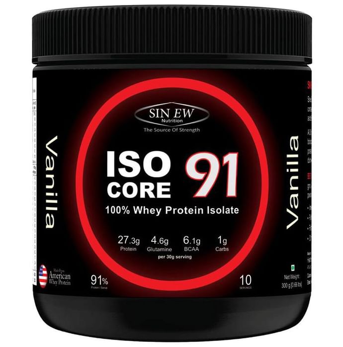 Sinew Nutrition Isocore91 100% Whey Protein Isolate Powder Vanilla