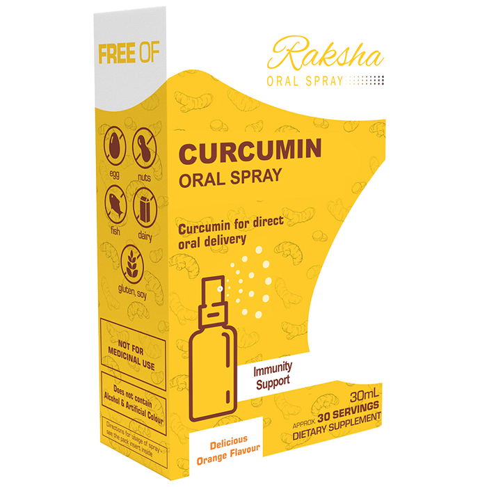 Raksha Curcumin Oral Spray Delicious Orange