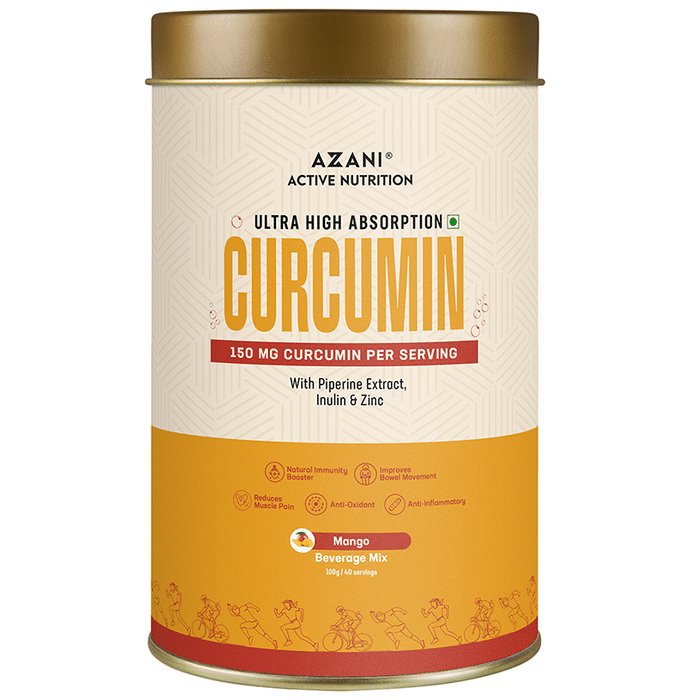 Azani Active Nutrition Ultra High Absorption Curcumin Beverage Mix (100gm Each) Mango