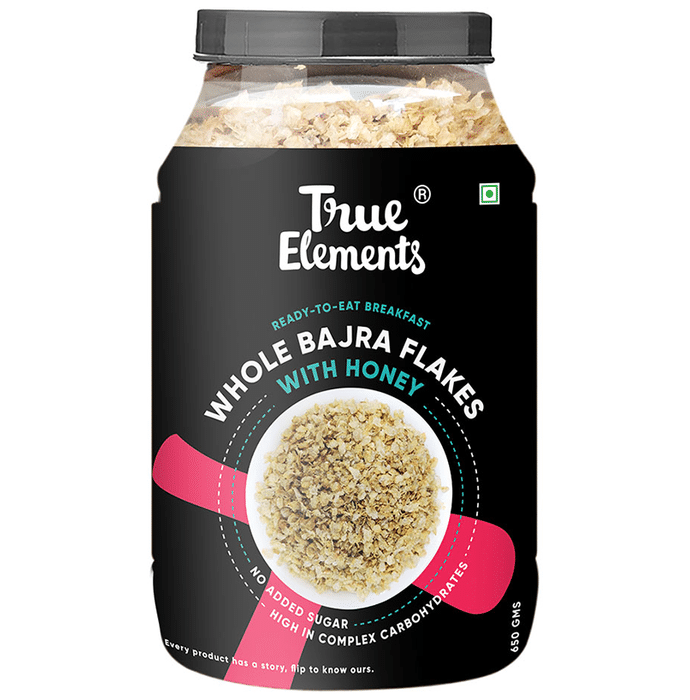 True Elements Whole Bajra Flakes with Honey
