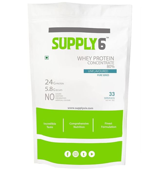 Supply6 Whey Protein Concentrate 80% Unflavoured
