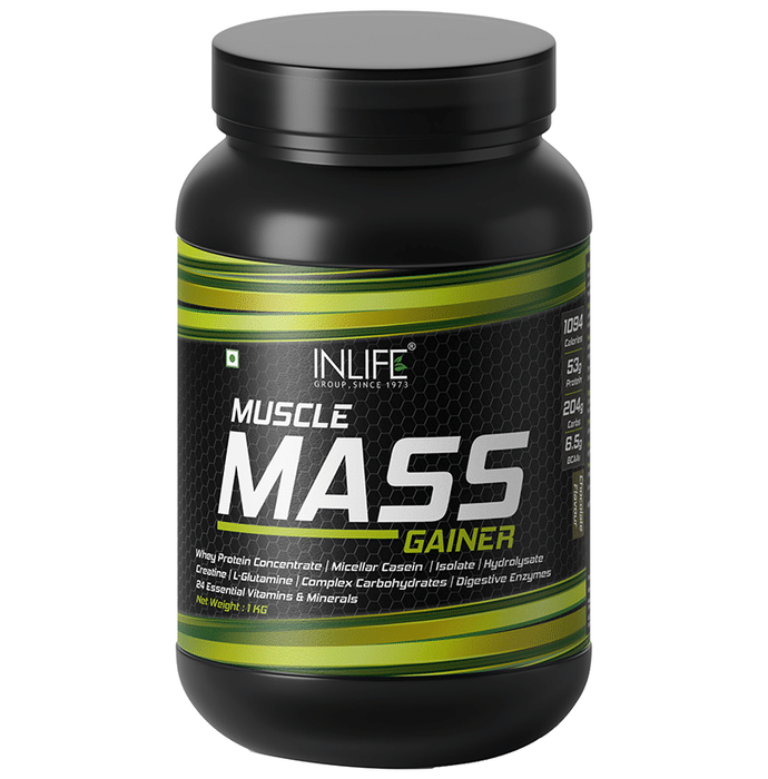 Inlife Muscle Mass Gainer Protein Powder with Whey Protein Chocolate