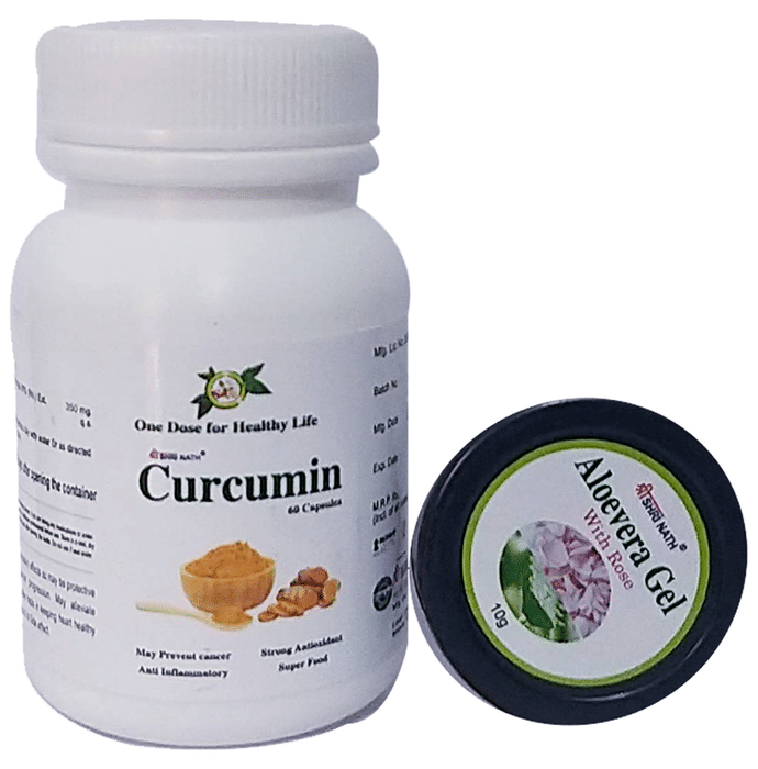 Shri Nath Curcumin Capsule with Aloevera Gel 10gm Free