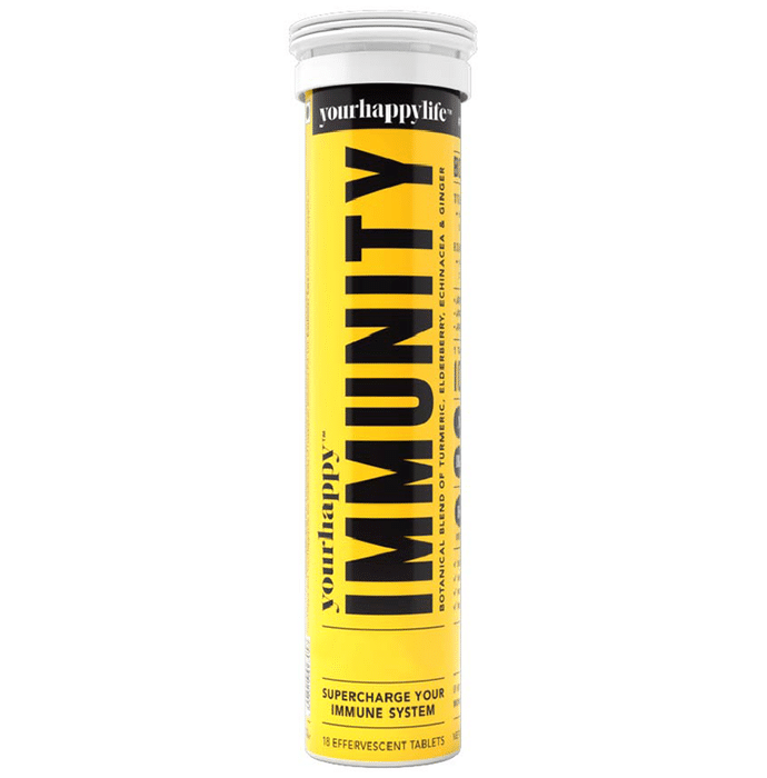 YourHappyLife YourHappy Immunity Effervescent Tablet (18 Each) Malta Orange