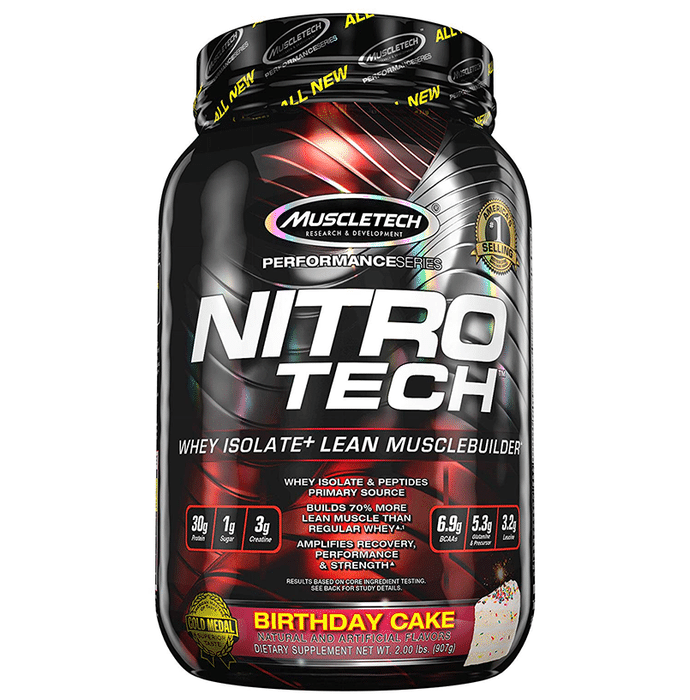 Muscletech Performance Series Nitro Tech Whey Isolate Birthday Cake