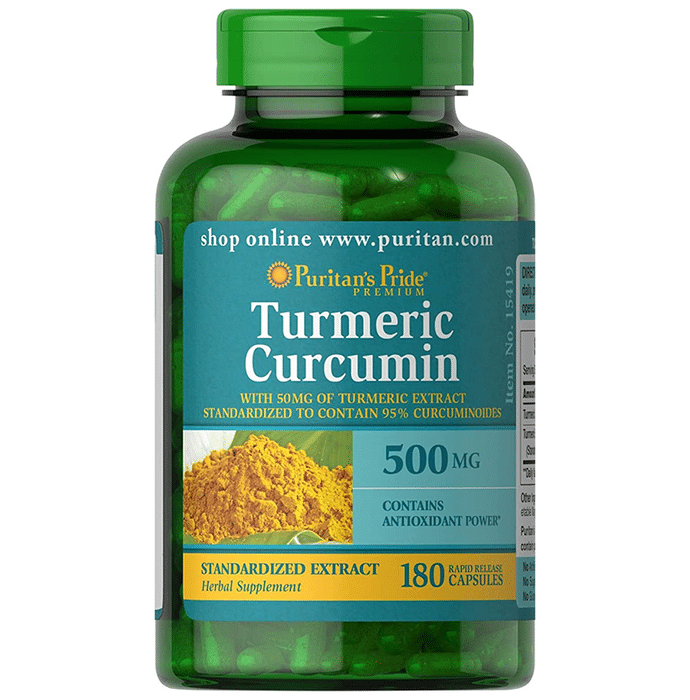 Puritan's Pride Turmeric Curcumin 500mg Rapid Release Capsule