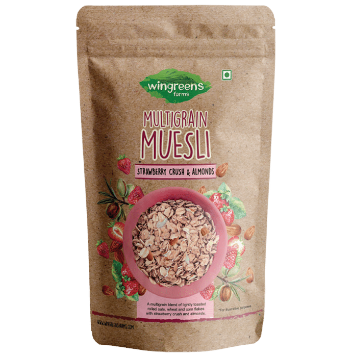 Wingreens Farms Multigrain Muesli Strawberry Crush & Almonds