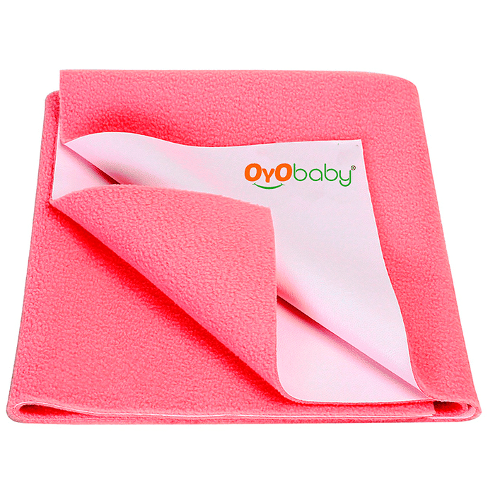 Oyo Baby Waterproof Bed Protector Baby Dry Sheet Medium Salmon Rose