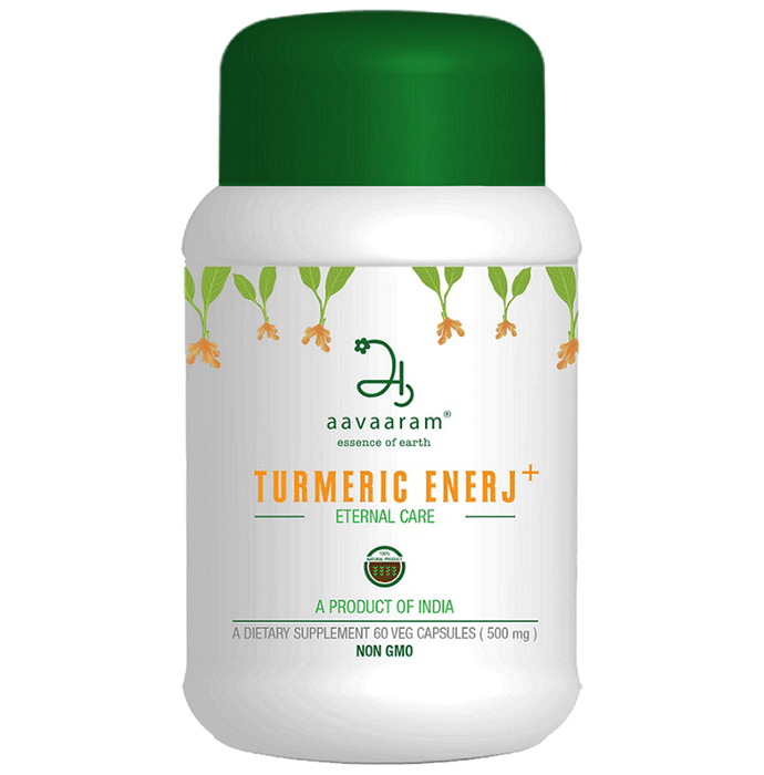 Aavaaram Turmeric Enerj+ 500mg Veg Capsule
