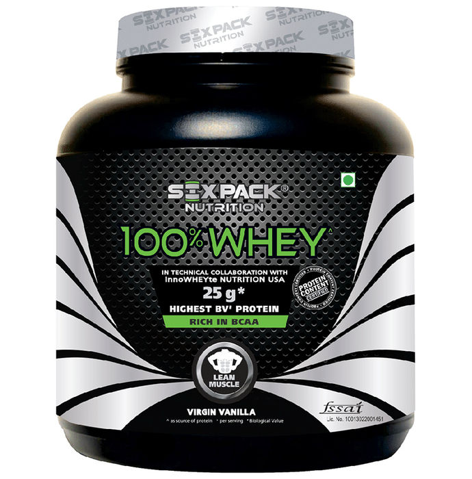 Sixpack Nutrition 100% Whey Protein Powder Virgin Vanilla