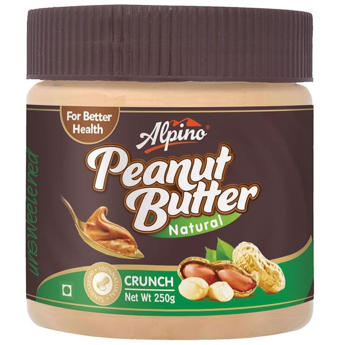 Alpino Natural Crunch Unsweetened Peanut Butter