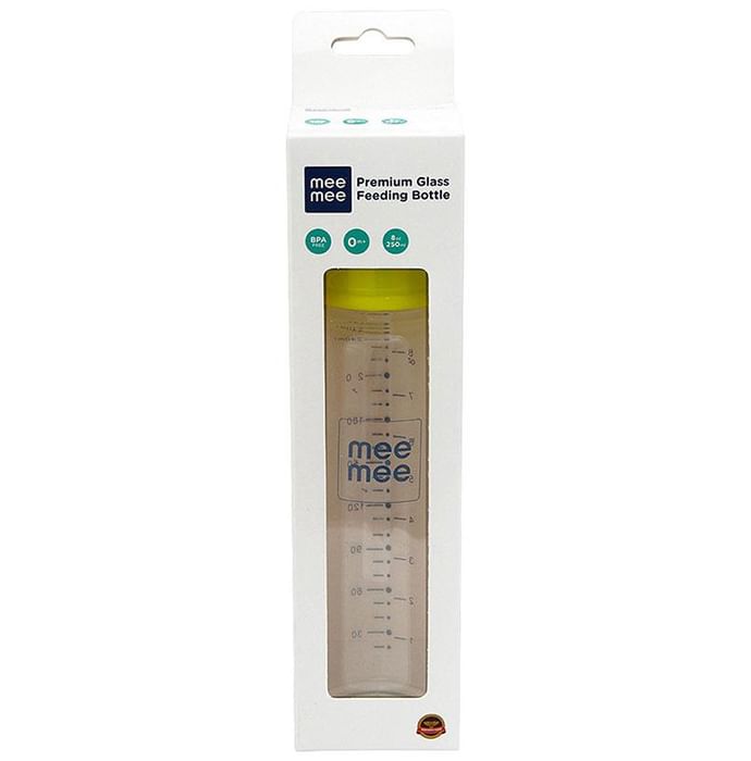 Mee Mee Premium Glass Feeding Bottle Green