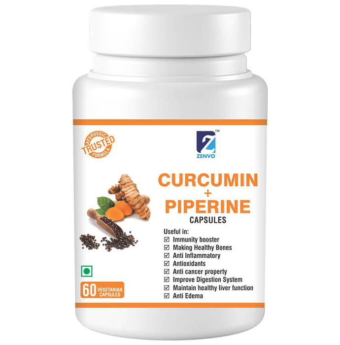 Zenvo Curcumin+Piperine Vegetarian Capsule