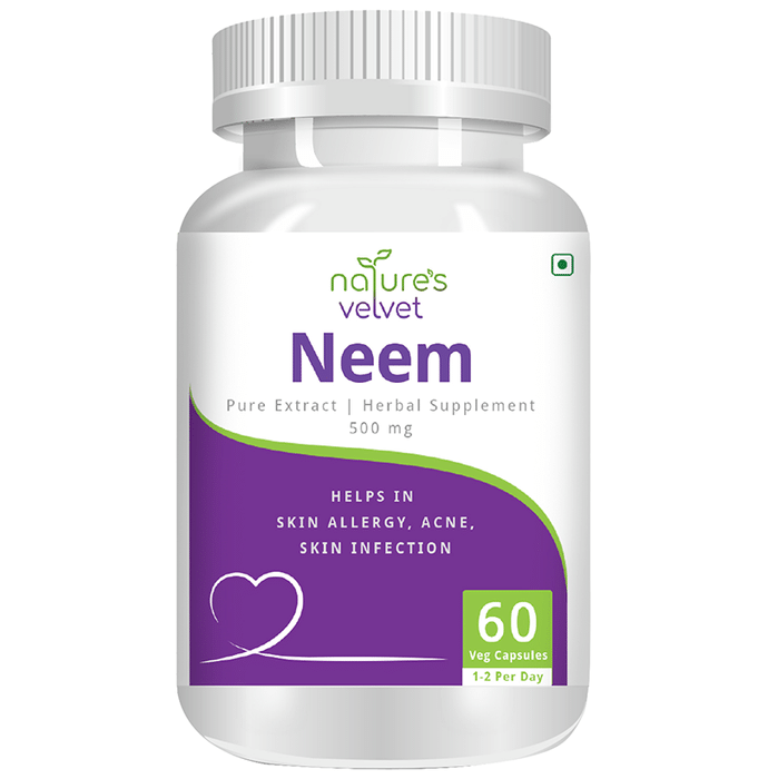 Nature's Velvet Neem Pure Extract 500mg Capsule