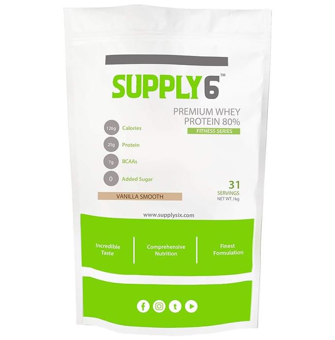 Supply6 Premium Whey Protein Isolate Vanilla Smooth