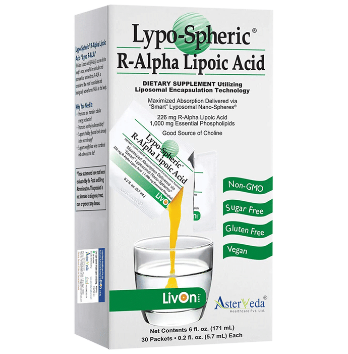 Livon Lypo-Spheric R-Alpha Lipoic Acid Sachet (5.7ml Each)