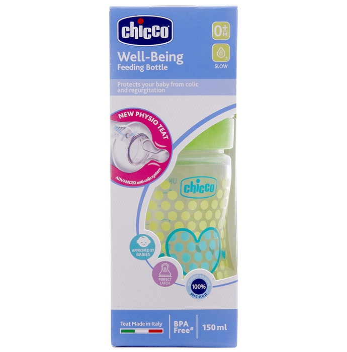 Chicco Well Being Polypropylene Feeding Bottle Green