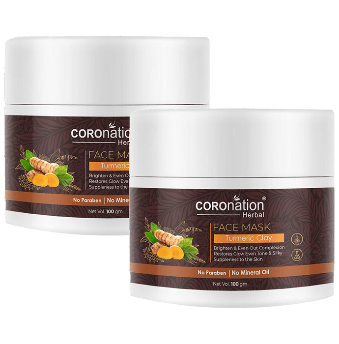 Coronation Herbal Turmeric Clay Face Mask (100gm Each)