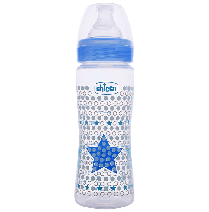 Chicco Well Being Polypropylene Feeding Bottle Blue